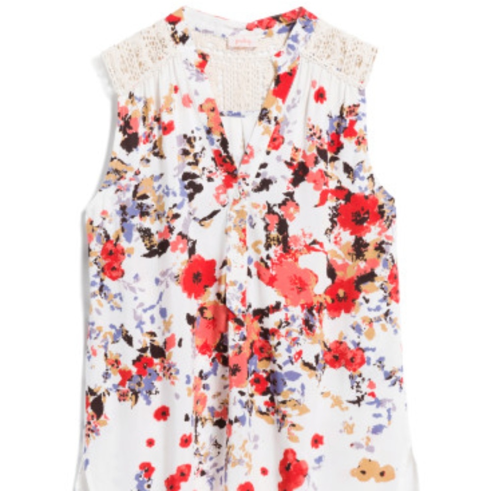 PIXLEY Cassie Crochet Detail Top Size: L